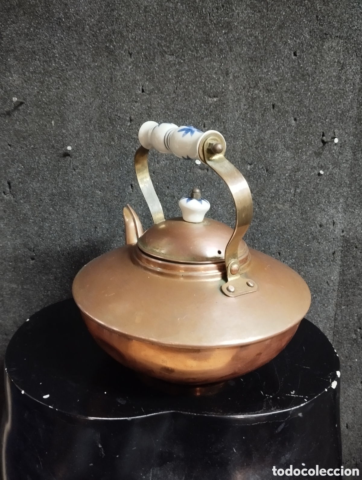 Antig&uuml;edades: Tetera &aacute;rabe de cobre esta&ntilde;ado - Foto 3