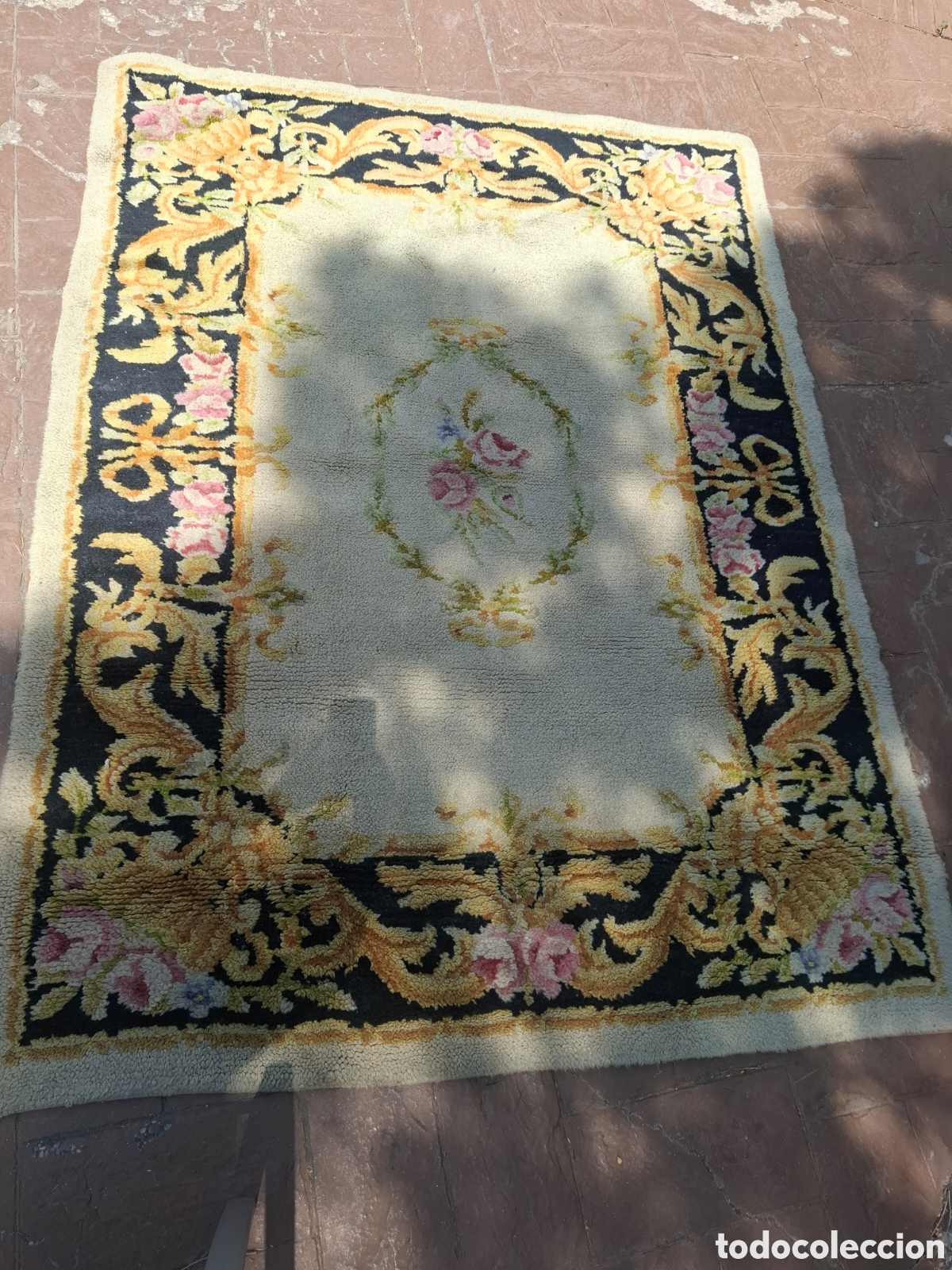 Antig&uuml;edades: ANTIGUA ALFOMBRA LANA. NUDO ESPA&Ntilde;OL. 228x168. ROTURA (VER FOTOS)