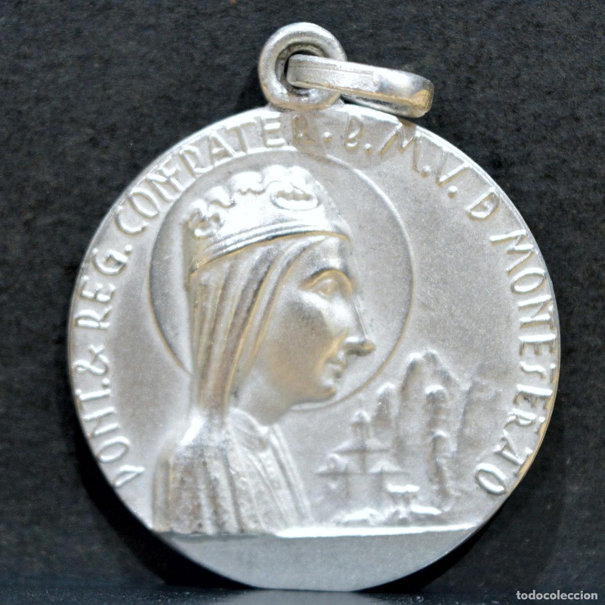 Antig&uuml;edades: ANTIGUA MEDALLA DE PLATA DE LA VIRGEN DE MONTSERRAT EXCELENTE CONSERVACI&Oacute;N