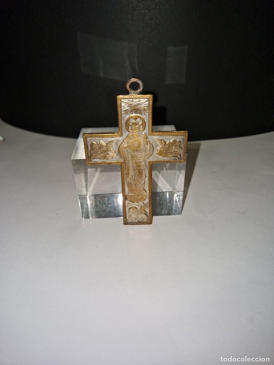Antig&uuml;edades: Cruz de bronce, siglo XIX - Foto 2