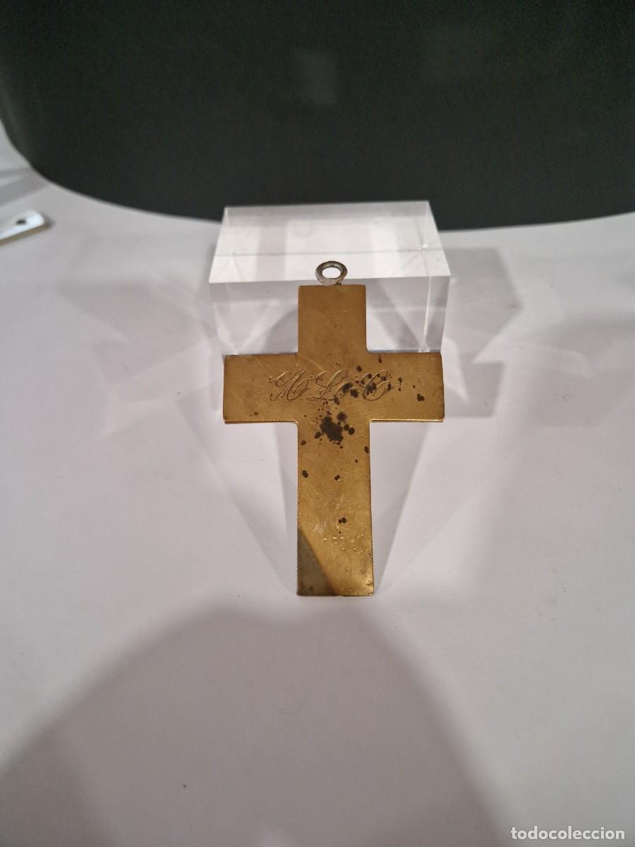 Antig&uuml;edades: Cruz de bronce, siglo XIX - Foto 3