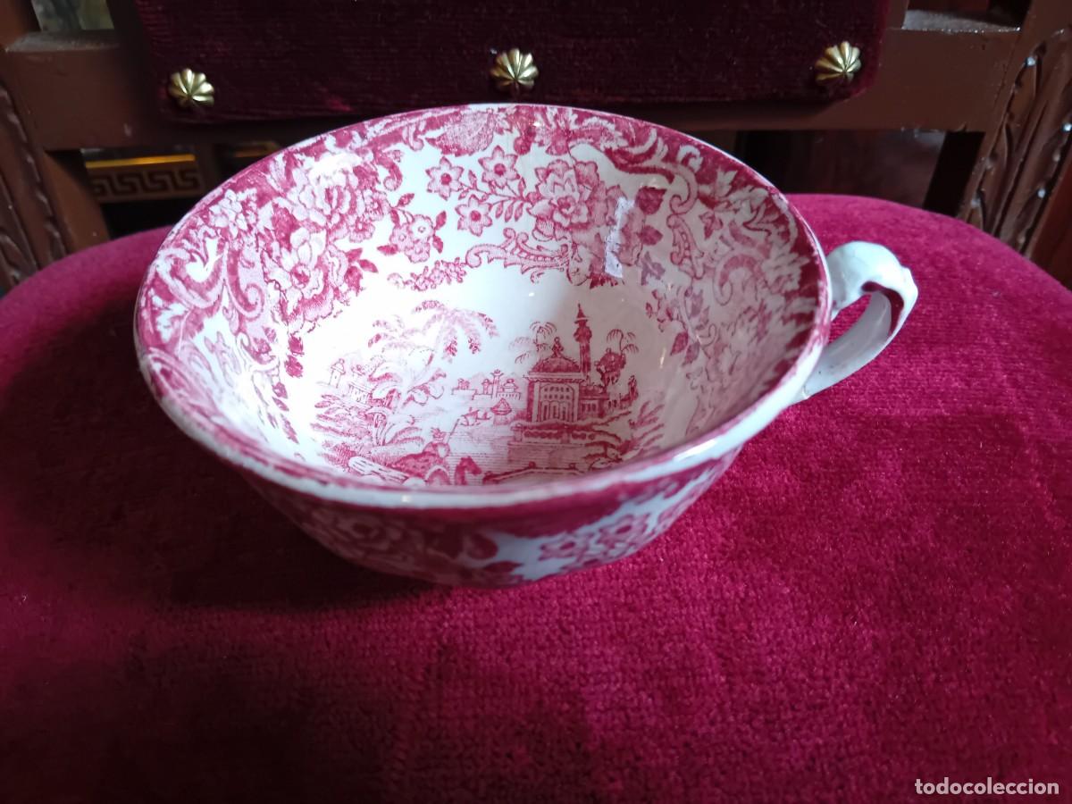 Antig&uuml;edades: Taza siglo XIX pickmann Cartuja de Sevilla