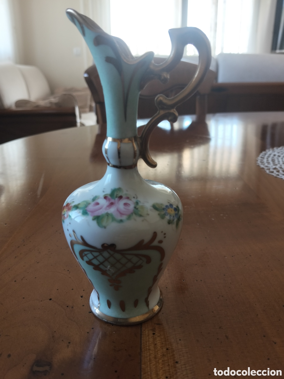 Antig&uuml;edades: Jarrita miniatura aguamanil Limoges antigua pintada a mano