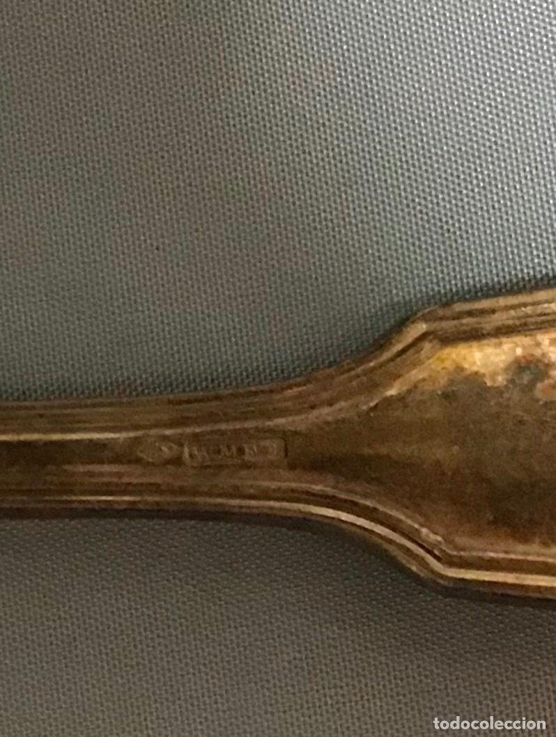 Antig&uuml;edades: JUEGO DE CUCHAR&Oacute;N Y CUCHARA PARA SERVIR - Foto 3