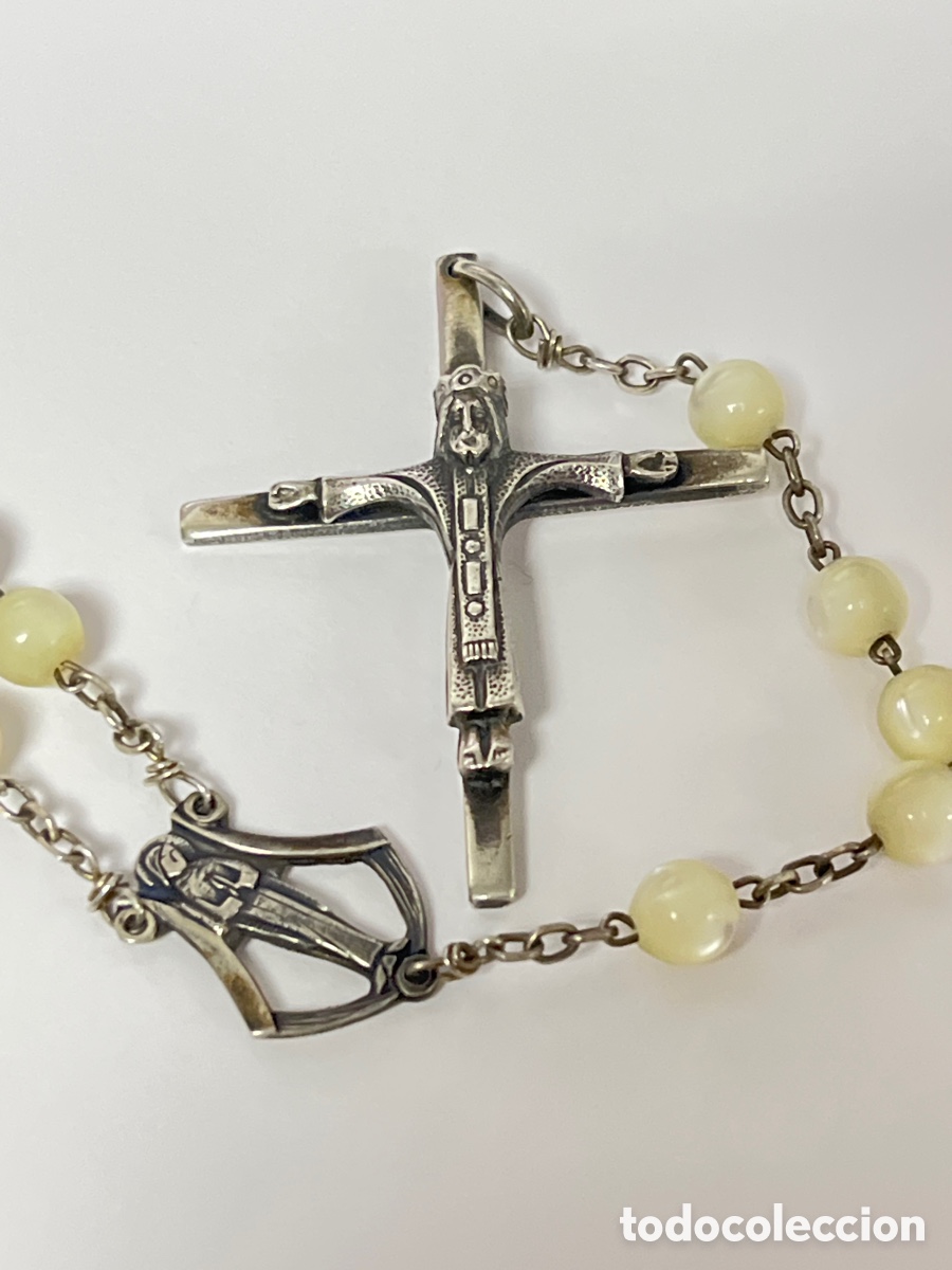 Antiques: Rosario de plata y n&aacute;car /Rosario95