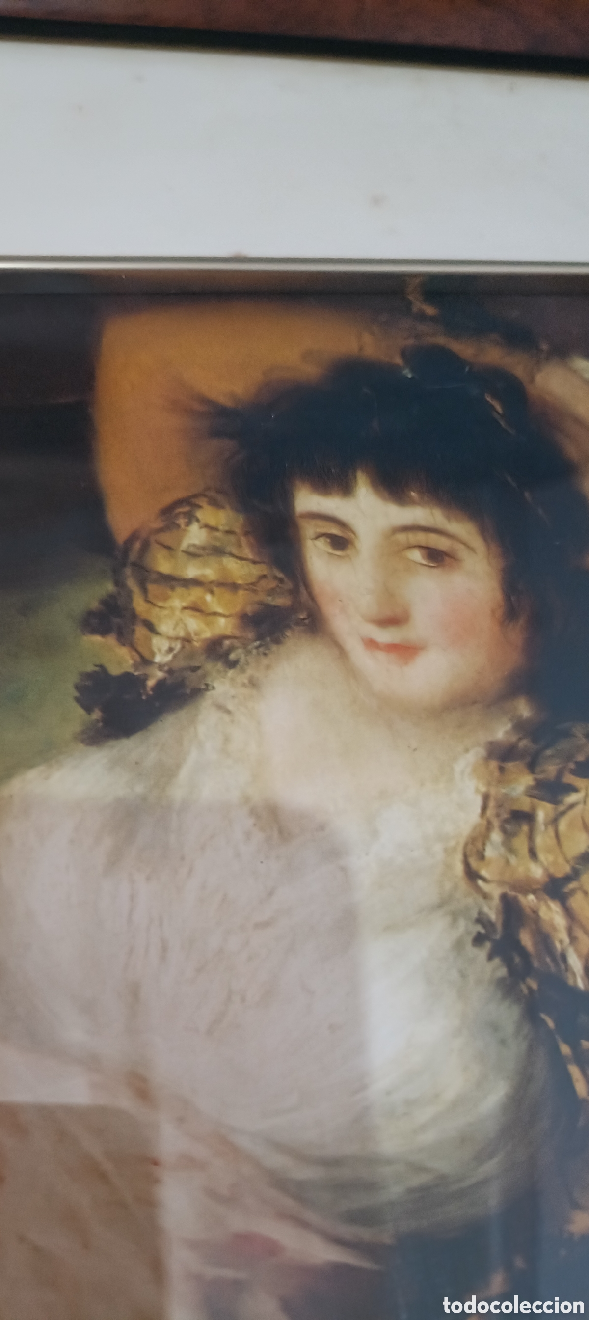 Antig&uuml;edades: Cuadro Vintage La Maja Vestida. - Foto 4