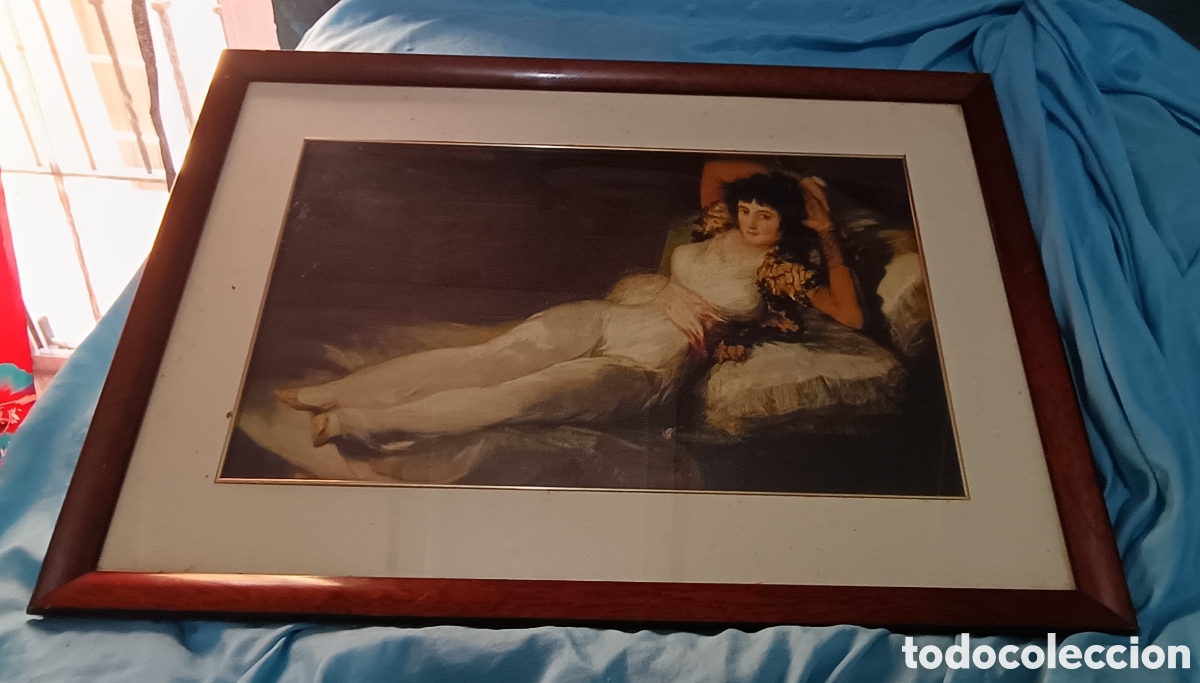 Antig&uuml;edades: Cuadro Vintage La Maja Vestida.