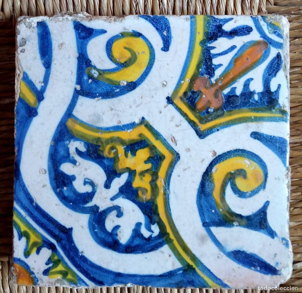 Antig&uuml;edades: azulejo portugu&eacute;s del siglo XVII (hacia 1640-1680).