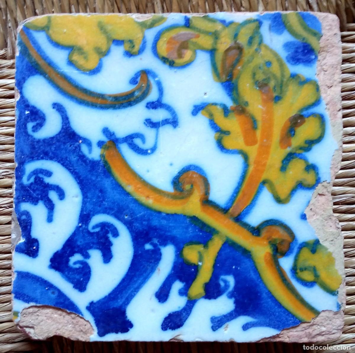 Antig&uuml;edades: azulejo portugu&eacute;s del siglo XVII (hacia 1640-1680).