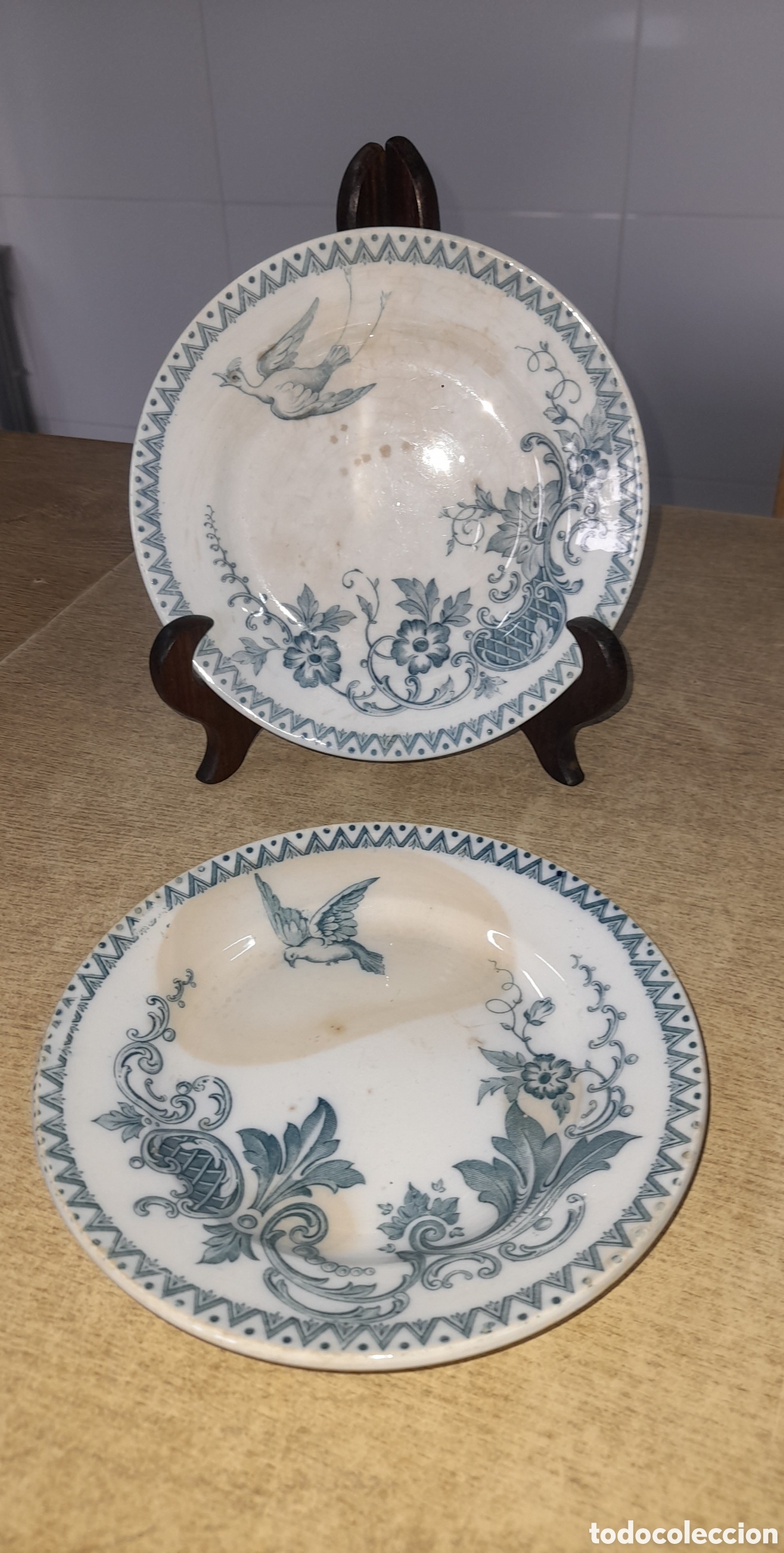 Antig&uuml;edades: Pareja de platos de Villeroy&Bosch