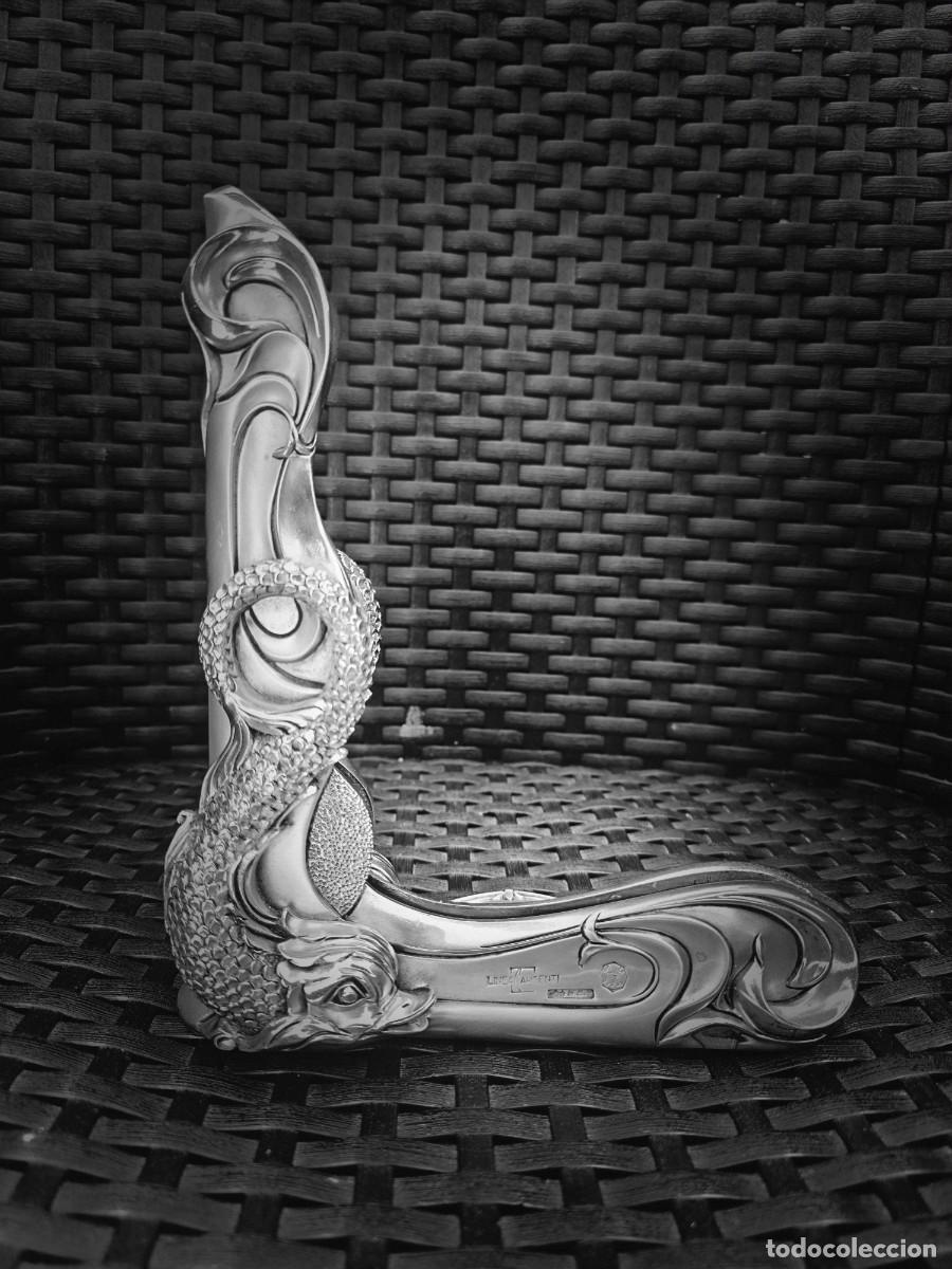 Antig&uuml;edades: Escultura Delfin Barroco- L&iacute;nea Argenti (Made in Italy)- 20X17 cm