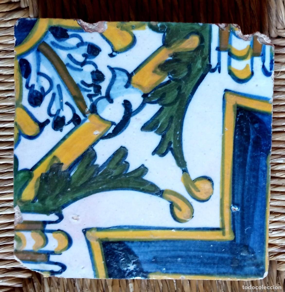 Antig&uuml;edades: azulejo portugu&eacute;s del siglo XVII (hacia 1640-1680).