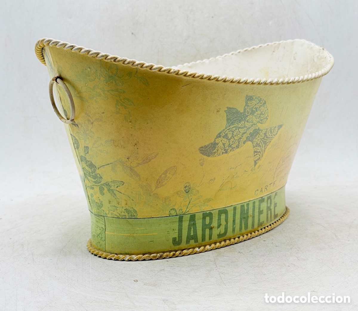 Antig&uuml;edades: Antigua Jardinera de Metal - Foto 2