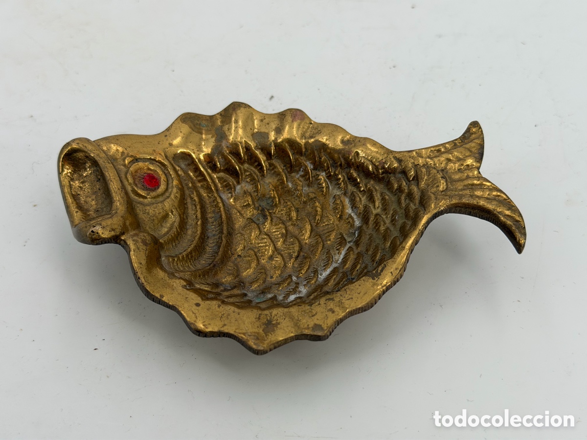 Antig&uuml;edades: Antigua Figura Pez de Bronce - Foto 4