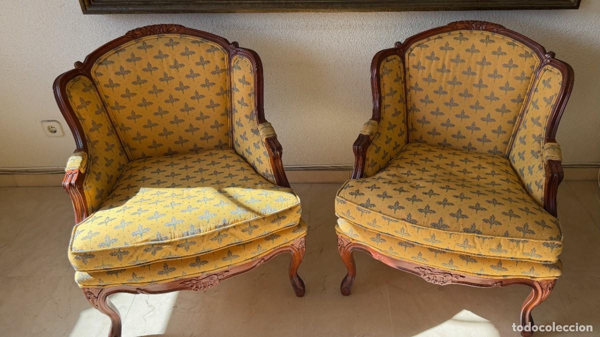 Antiques: Pareja de butacas estilo Luis XV