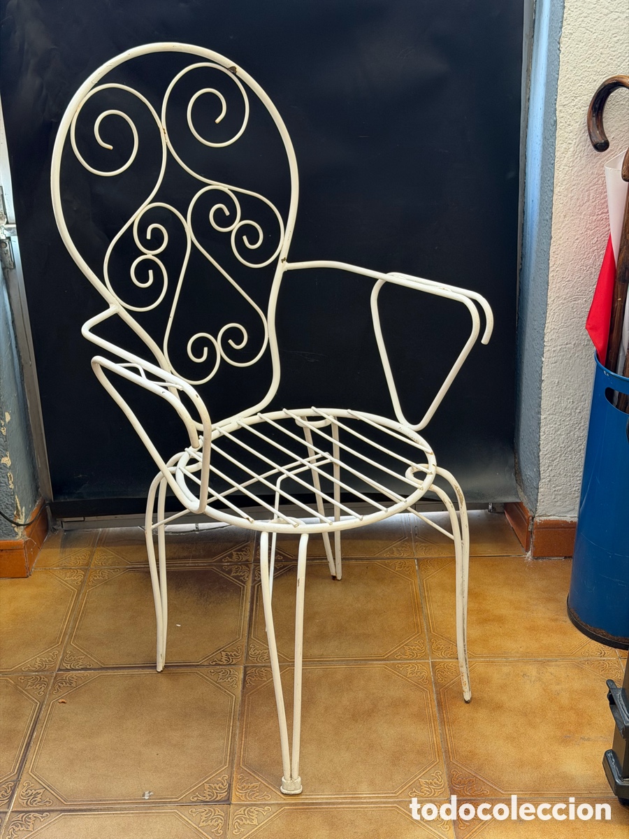 Antig&uuml;edades: Antigua Silla de Jard&iacute;n de Forja - Foto 3