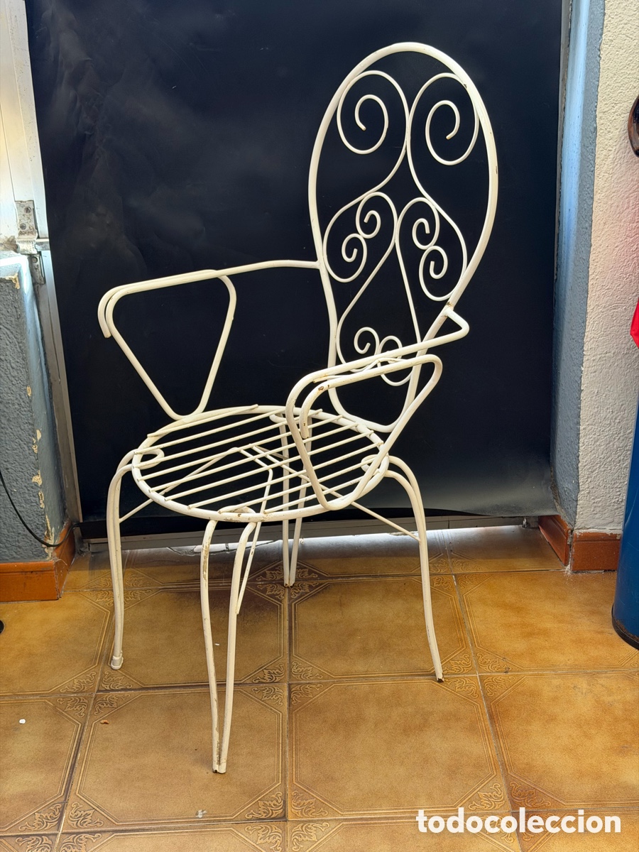 Antig&uuml;edades: Antigua Silla de Jard&iacute;n de Forja - Foto 4