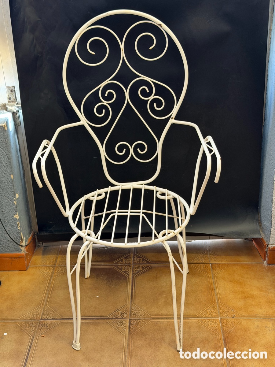 Antig&uuml;edades: Antigua Silla de Jard&iacute;n de Forja - Foto 6