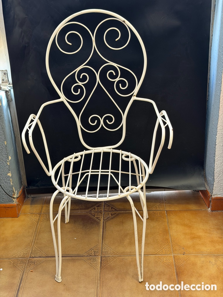 Antig&uuml;edades: Antigua Silla de Jard&iacute;n de Forja - Foto 7
