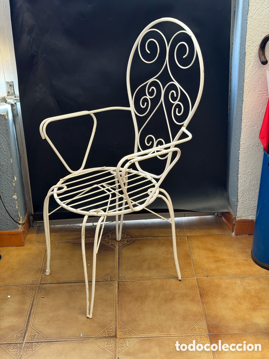 Antig&uuml;edades: Antigua Silla de Jard&iacute;n de Forja - Foto 8