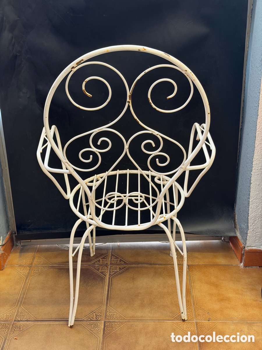 Antig&uuml;edades: Antigua Silla de Jard&iacute;n de Forja - Foto 9