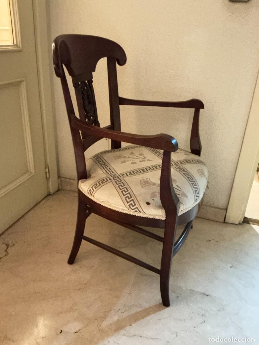 Antig&uuml;edades: Silla isabelina tapizada