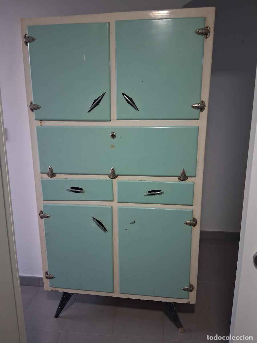 Antig&uuml;edades: Antiguo mueble ALACENA de cocina despensa de madera armario fresquera vintage