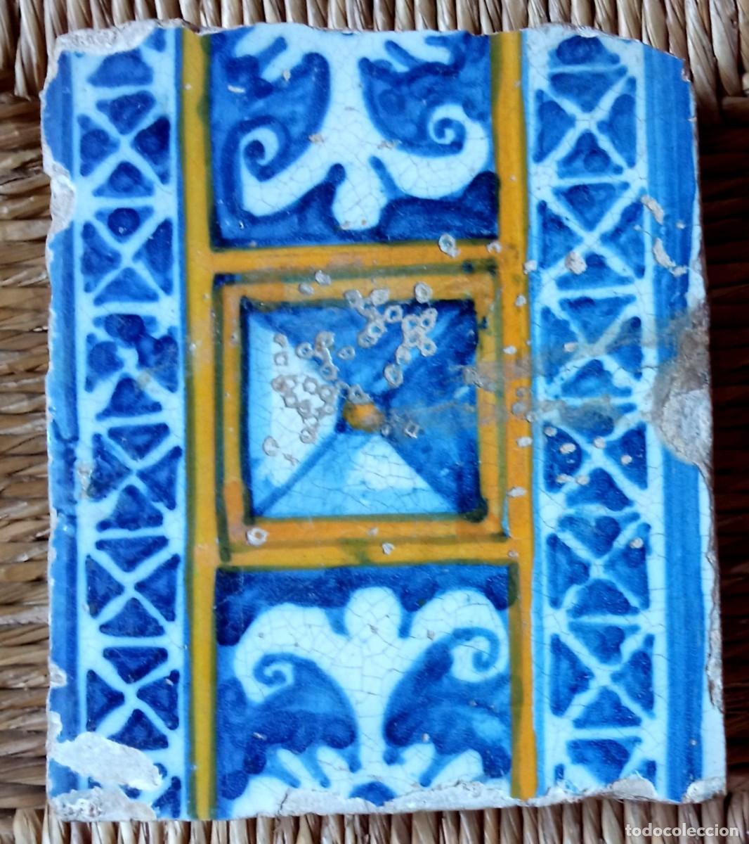 Antig&uuml;edades: azulejo portugu&eacute;ses del final del siglo XVI, PONTA DE DIAMANTE.