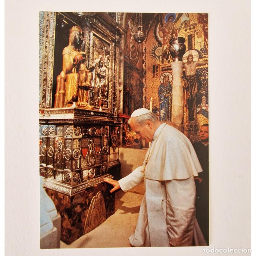Antig&uuml;edades: ESTAMPA PAPA JOAN PAU II MONTSERRAT 1982 PREG&Agrave;RIA EN CATAL&Agrave; JUAN PABLO II RECORDATORIO FISA