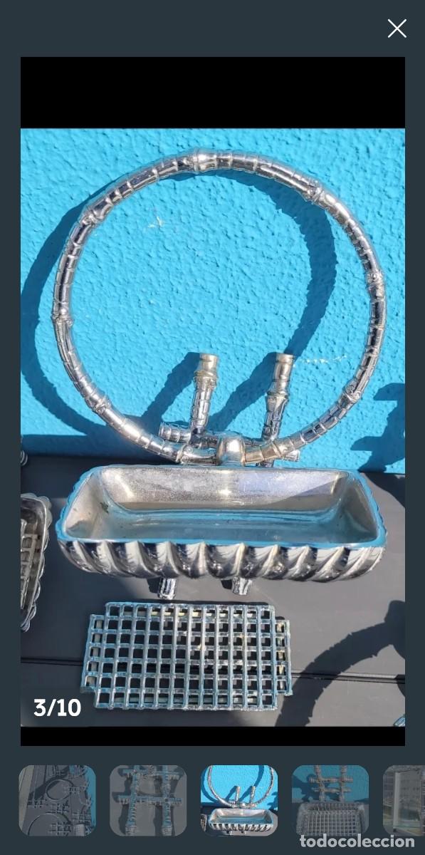 Antig&uuml;edades: Conjunto ba&ntilde;o de bronce cromado - Foto 6
