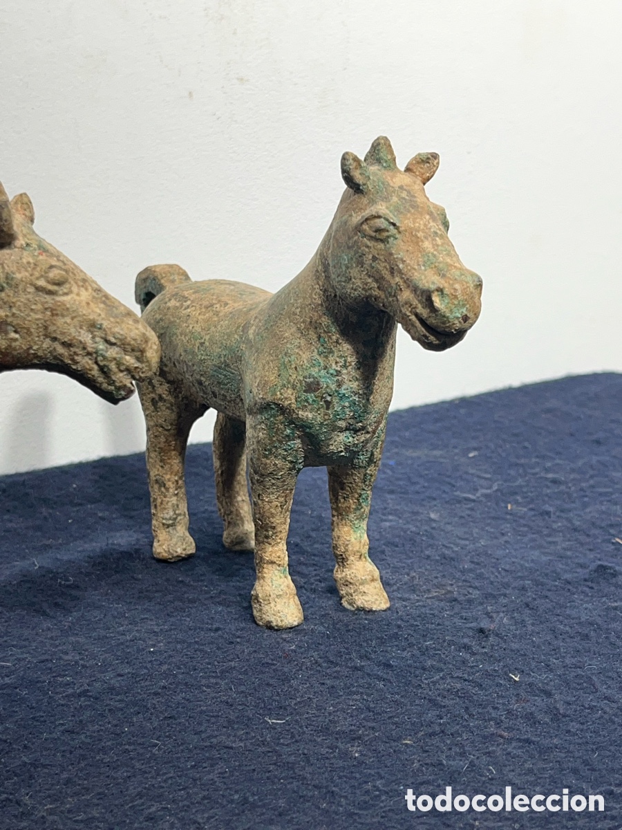 Antig&uuml;edades: Pareja de Caballos de Bronce Chinos. A/J - Foto 3