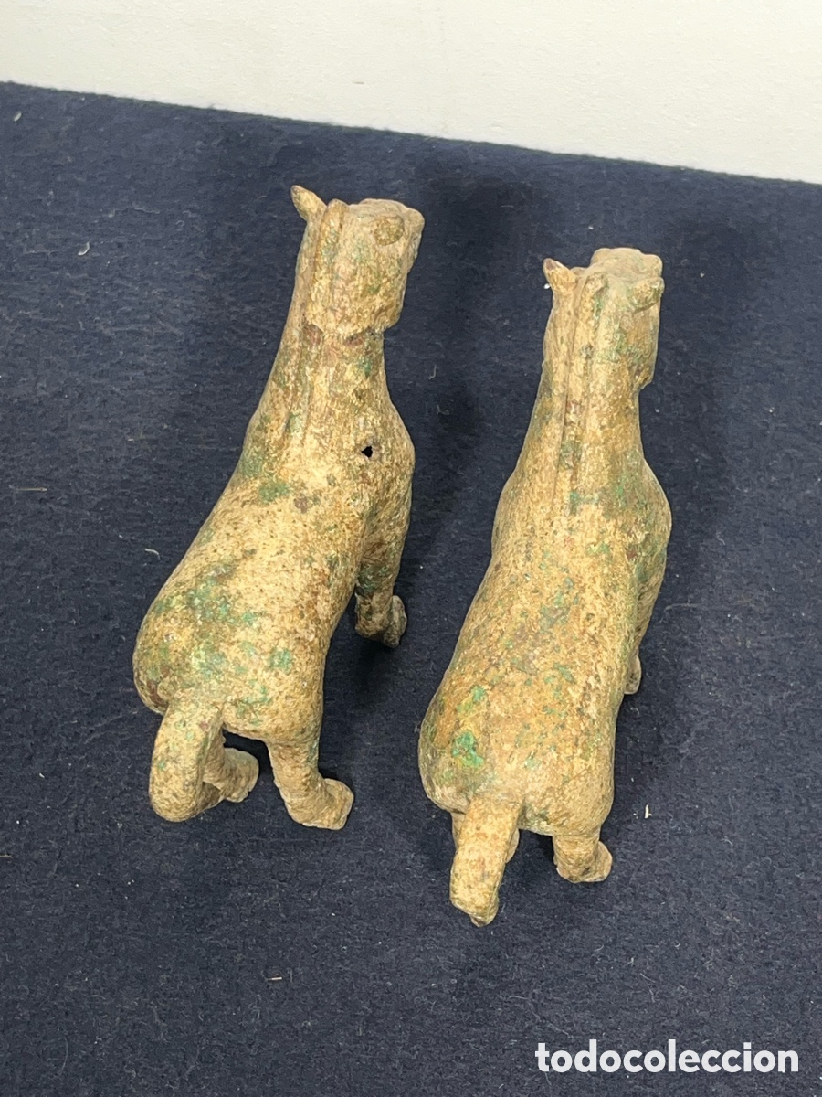 Antig&uuml;edades: Pareja de Caballos de Bronce Chinos. A/J - Foto 5