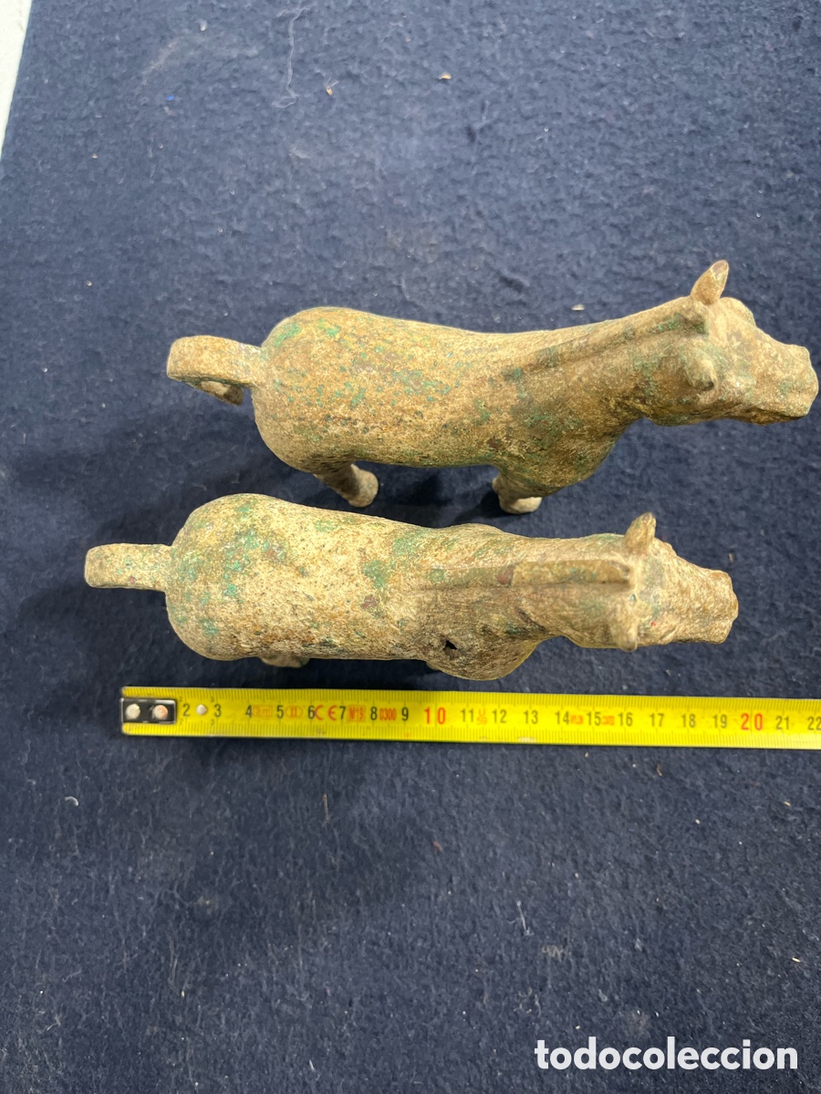 Antig&uuml;edades: Pareja de Caballos de Bronce Chinos. A/J - Foto 8
