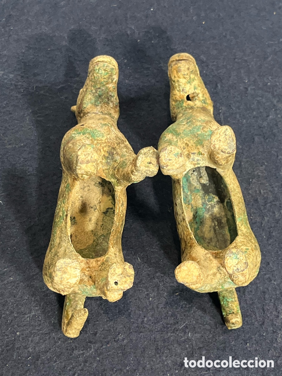Antig&uuml;edades: Pareja de Caballos de Bronce Chinos. A/J - Foto 9