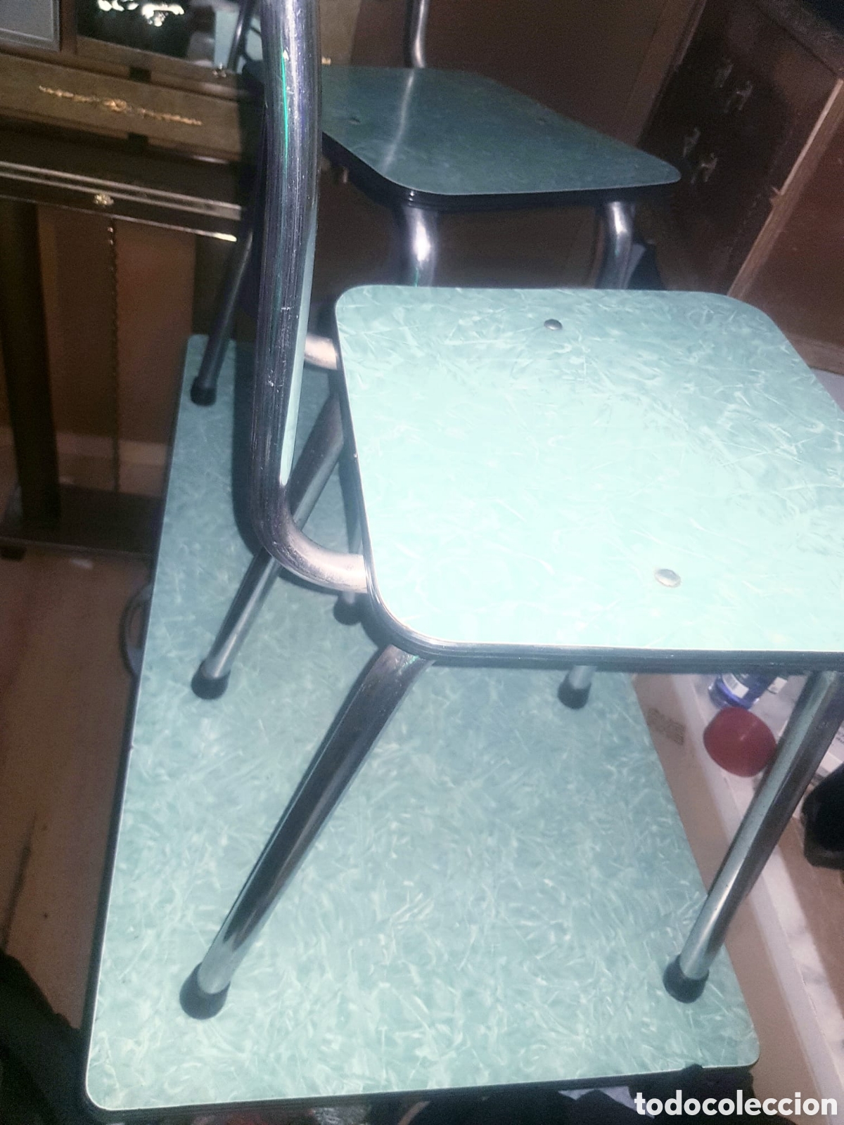 Antig&uuml;edades: Juego de cocina con sillas - Foto 2