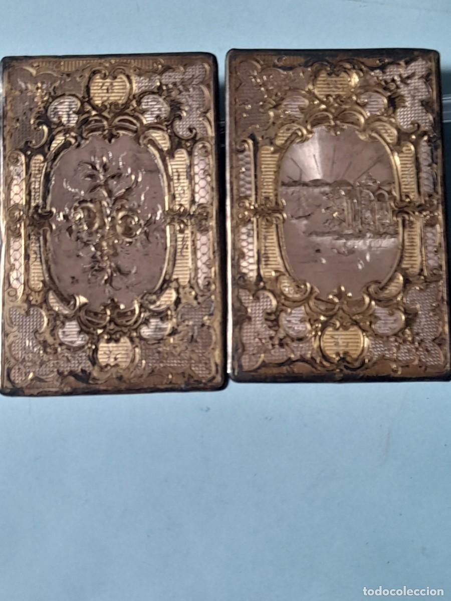 Antig&uuml;edades: Tapas Carnet de Baile Plata sin probar, decorada. Medida 9 x 5,8 cm.