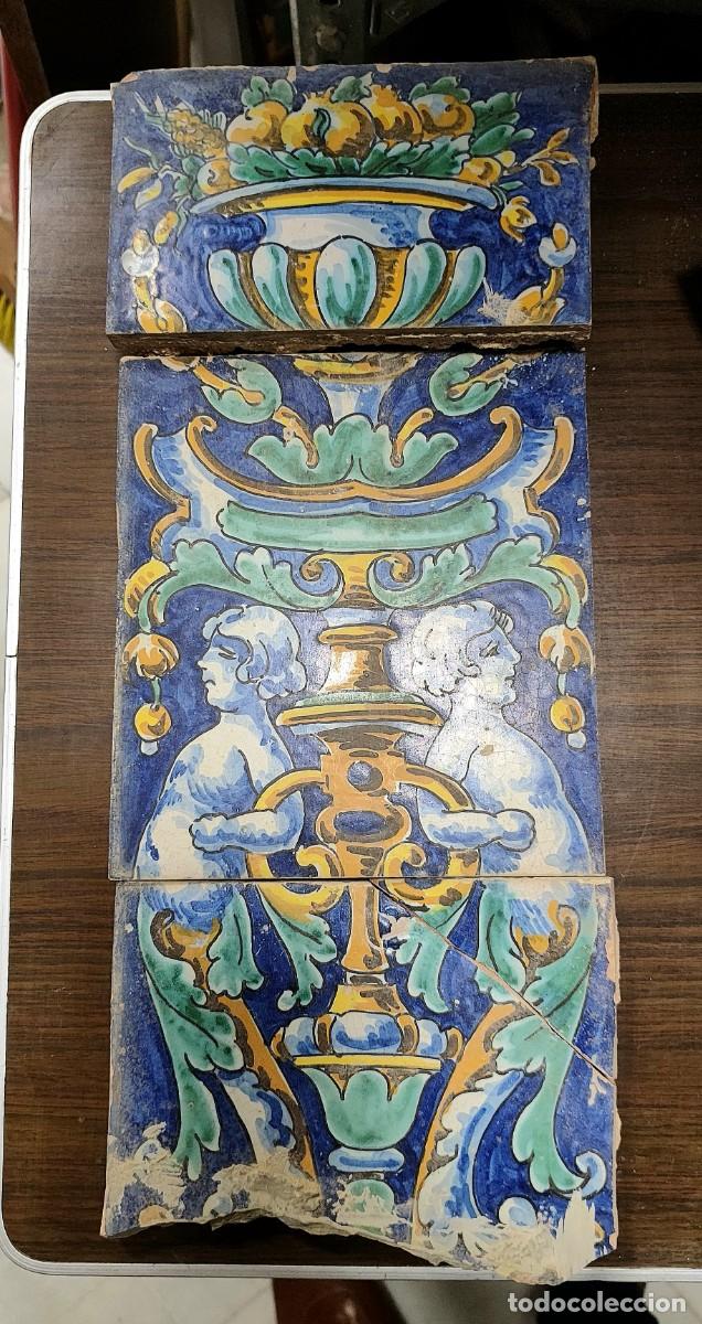 Antig&uuml;edades: Precioso panel de azulejos sevillanos de principios del siglo XX
