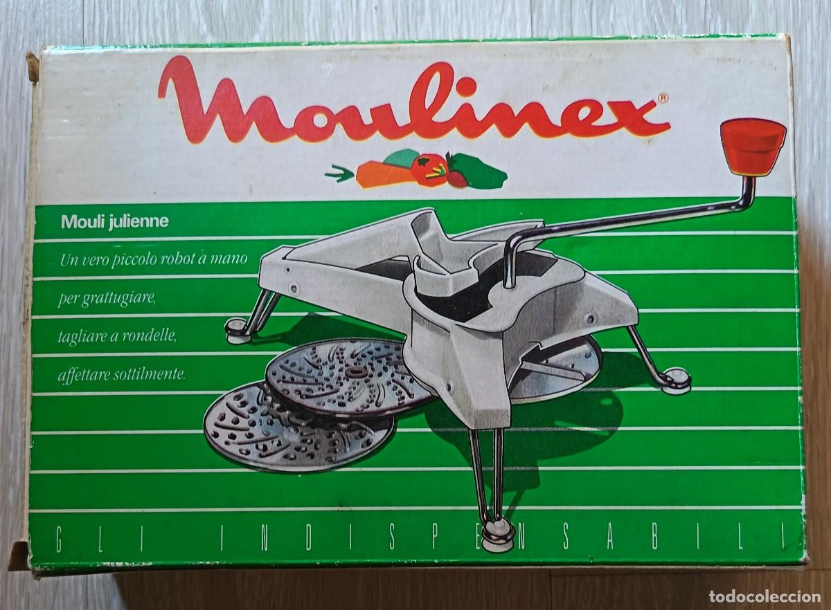 Antig&uuml;edades: Rallador Moulinex. Mouli julienne, rallador. Nuevo a estrenar. Cuatro discos. A&ntilde;os 80.