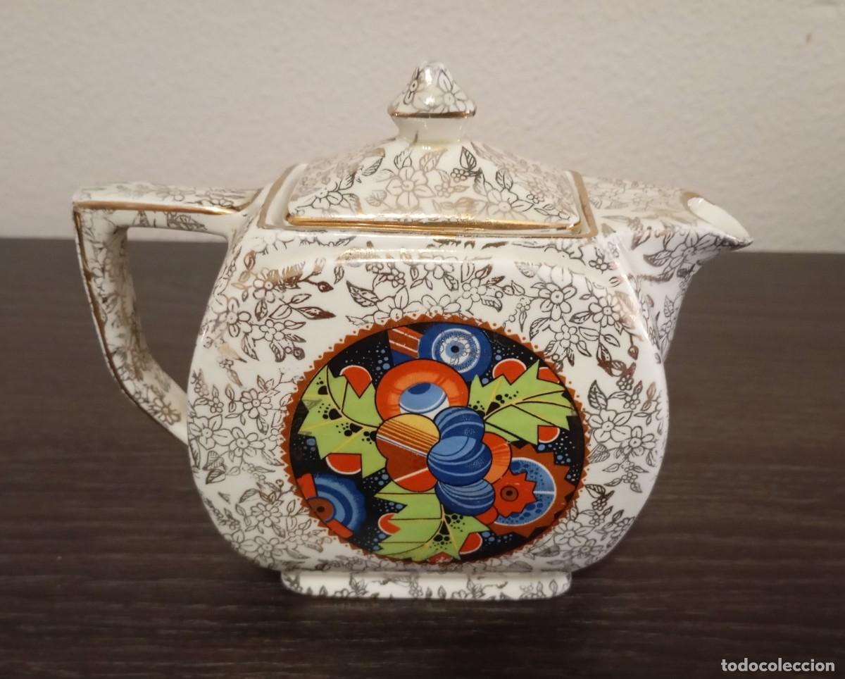 Antig&uuml;edades: HERMOSA TETERA DE PORCELANA ANTIGUA DE LOS A&Ntilde;OS 30,ART DECO,DE LA MARCA EMPIRE IVORY WARE HERMOSA