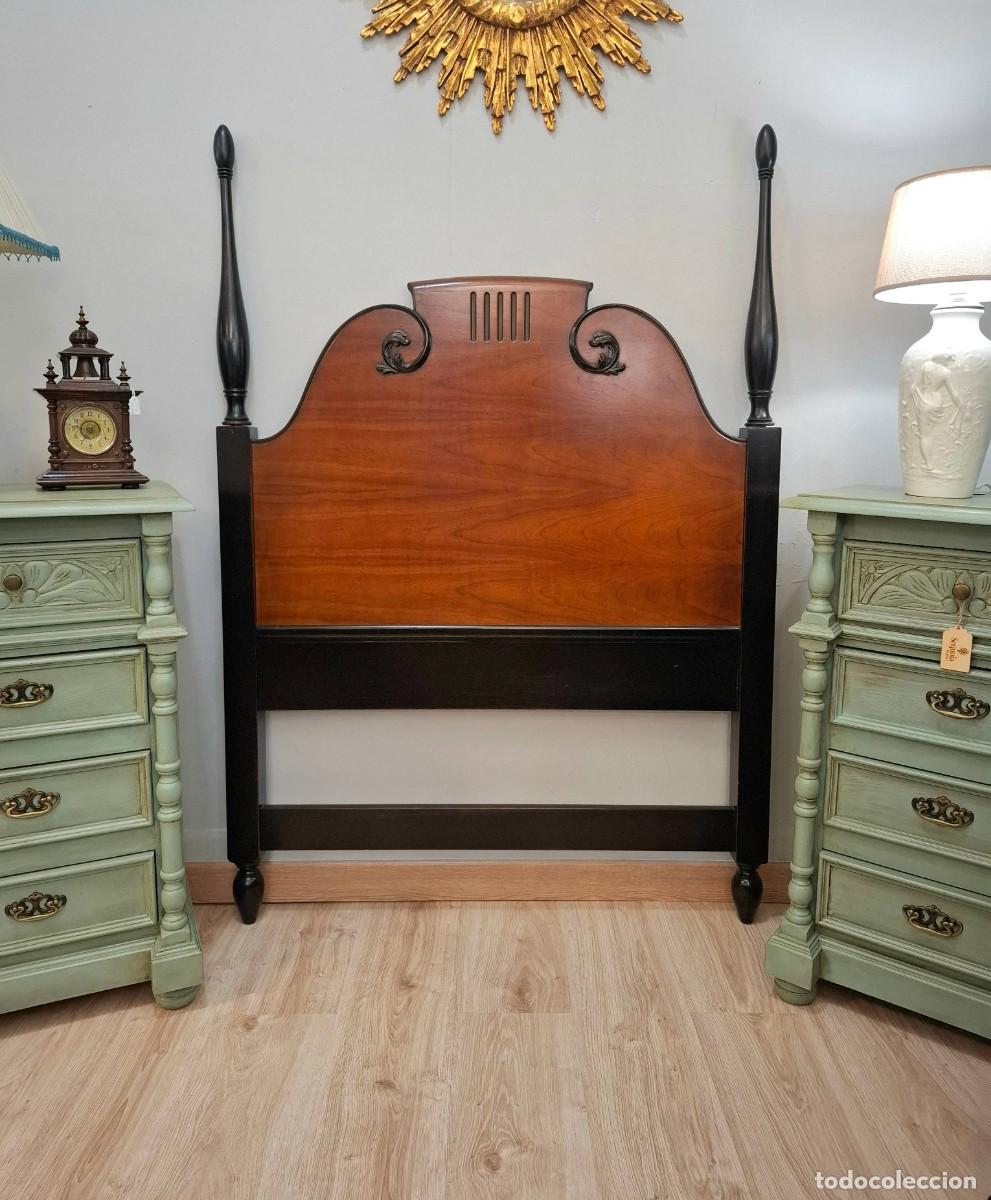 Antig&uuml;edades: Cabecero de madera de 90cm