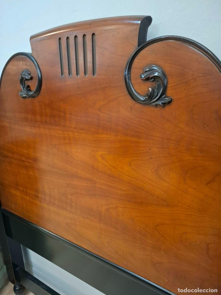 Antig&uuml;edades: Cabecero de madera de 90cm - Foto 4