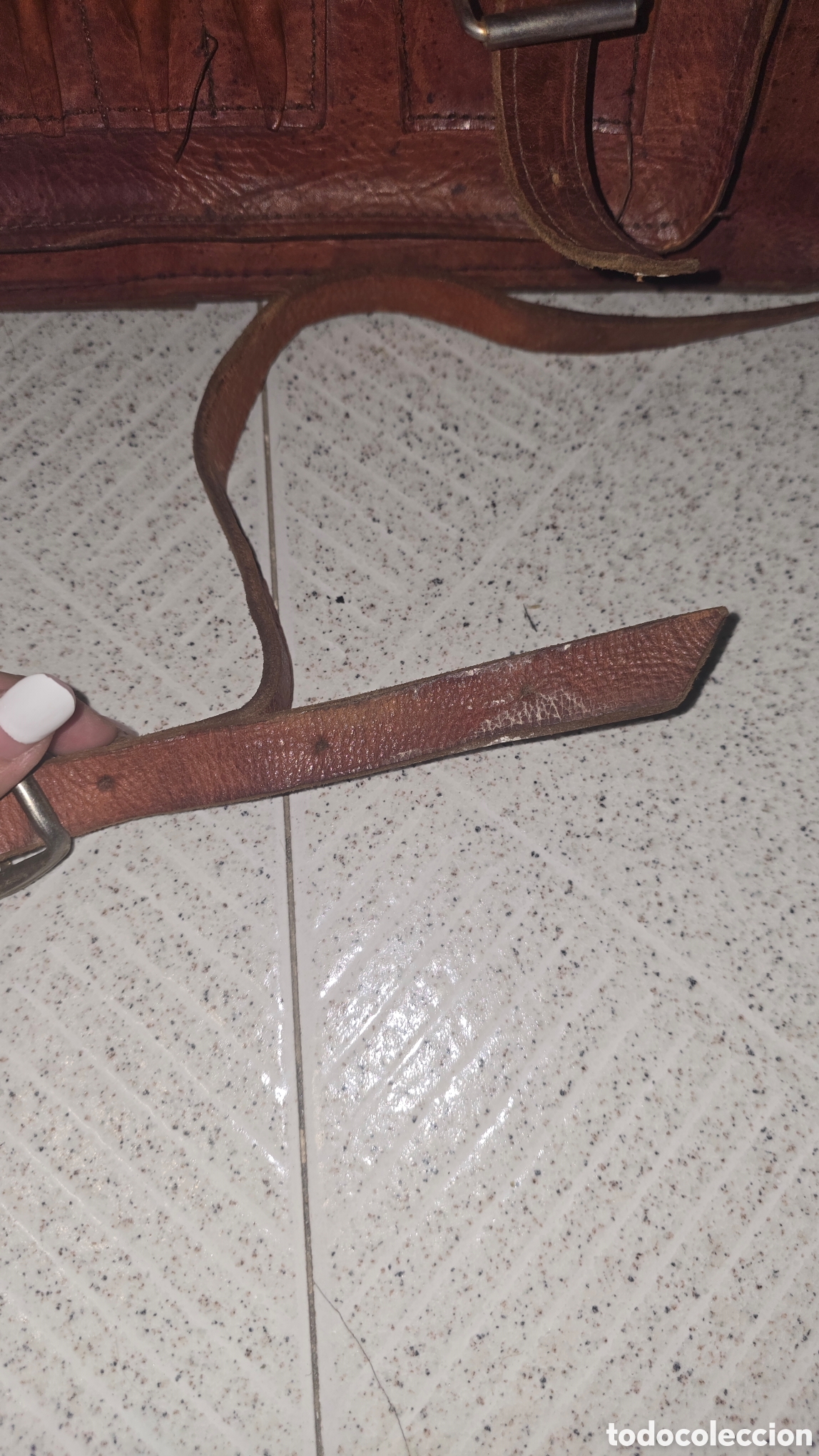 Antig&uuml;edades: Maleta de cuero para herramientas - Foto 2