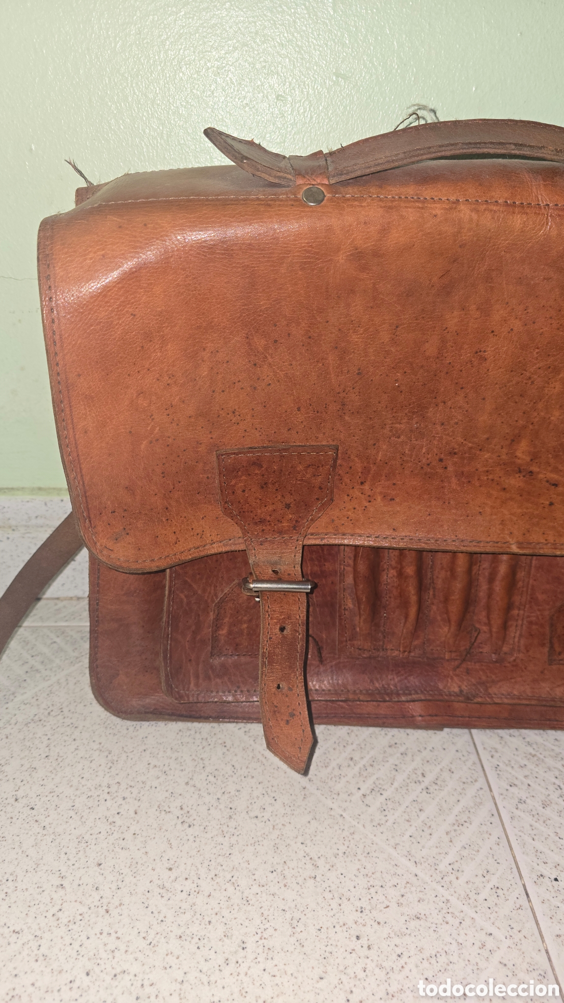 Antig&uuml;edades: Maleta de cuero para herramientas - Foto 4