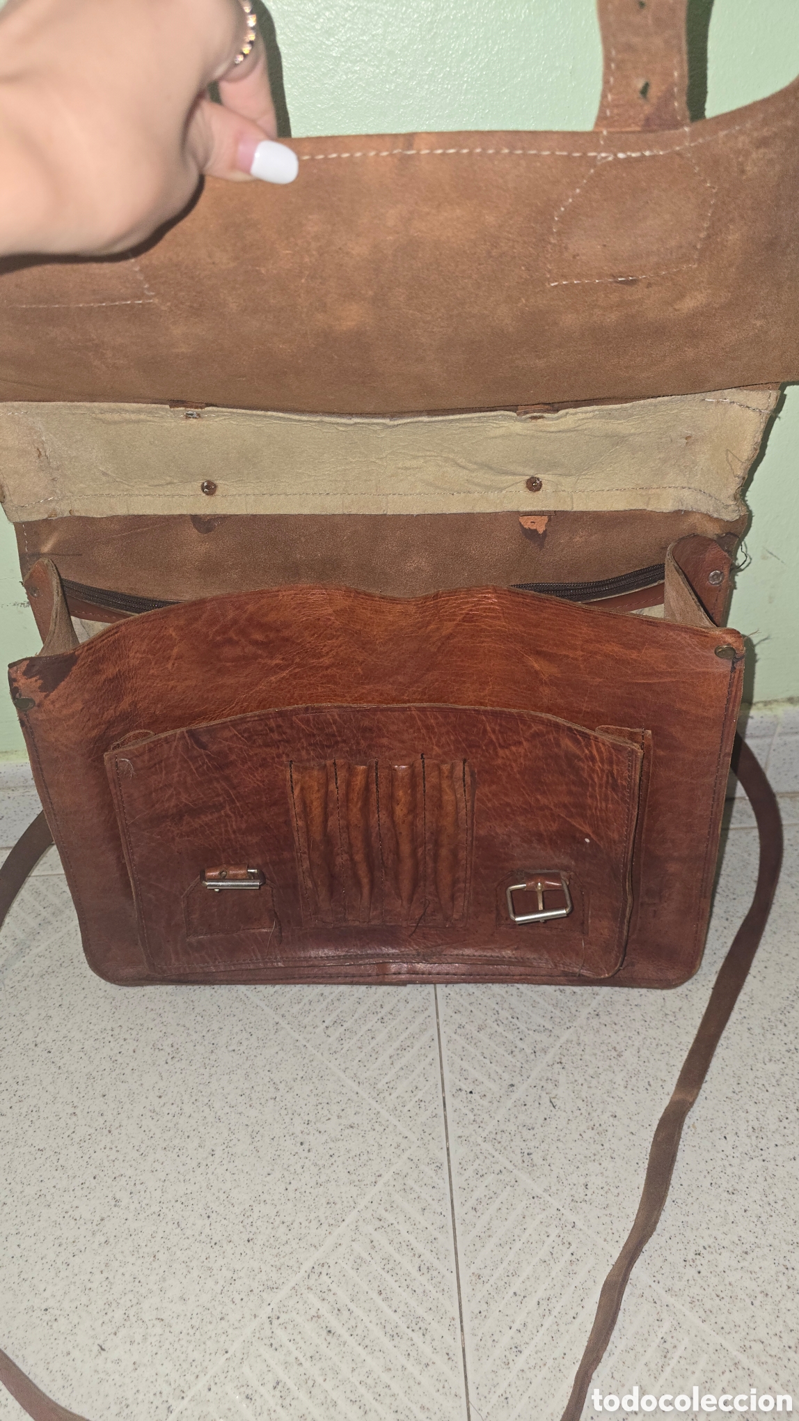 Antig&uuml;edades: Maleta de cuero para herramientas - Foto 11