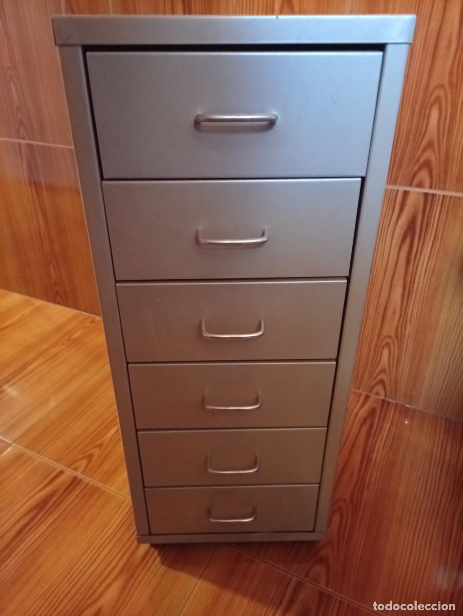 Antiquit&auml;ten: archivador metalico con seis cajones