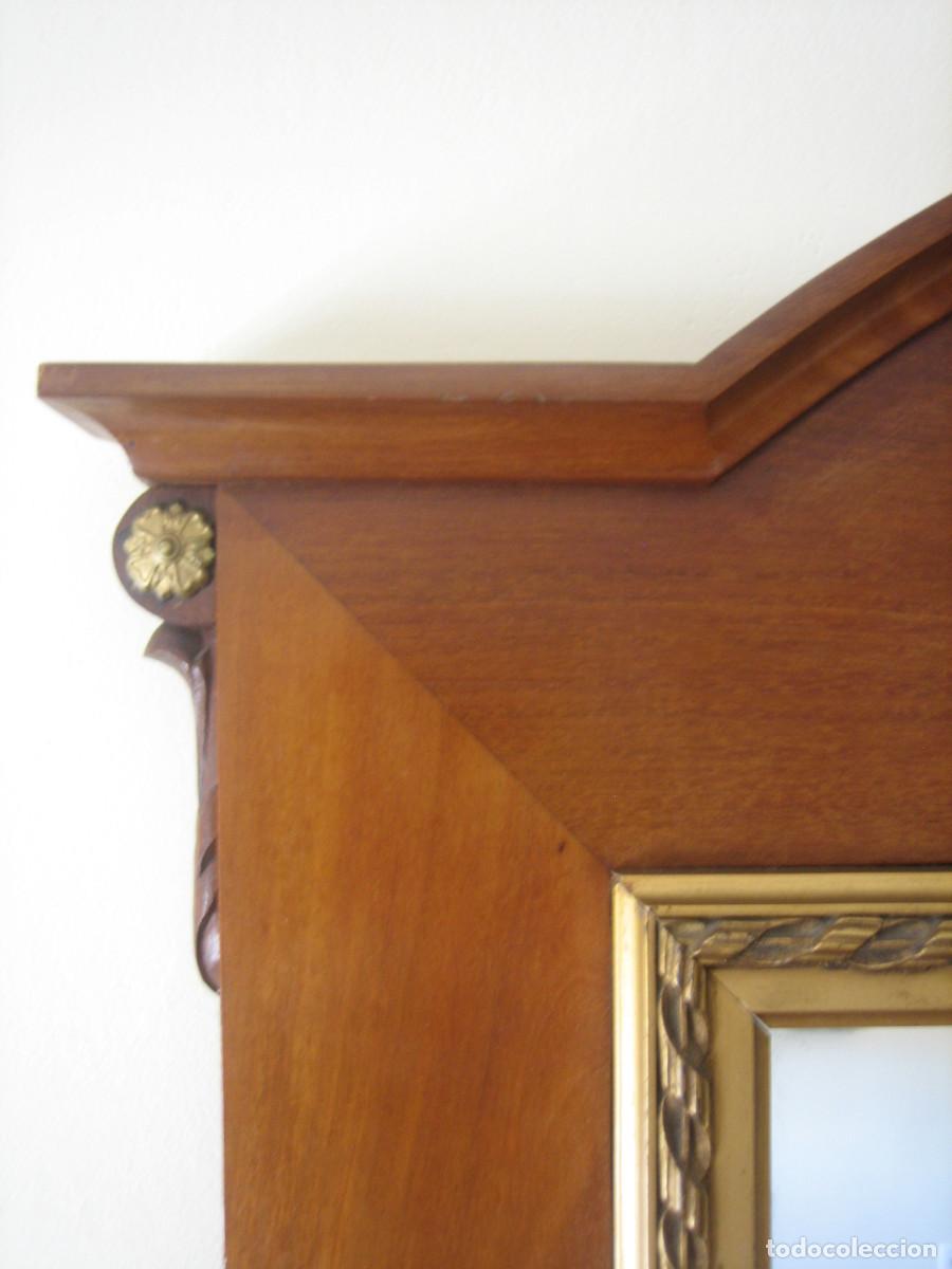 Antig&uuml;edades: ESPEJO. MADERA DE CEREZO. SIGLO XIX. - Foto 5