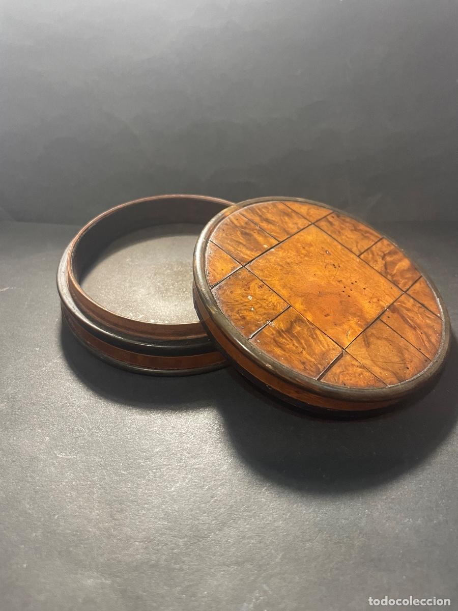 Antig&uuml;edades: ANTIGUA CAJA TABAQUERA S.XIX - PIEZAS DE MADERA RAIZ Y ASTA DE ALGUN ANIMAL - ORIGINAL DE LA EPOCA