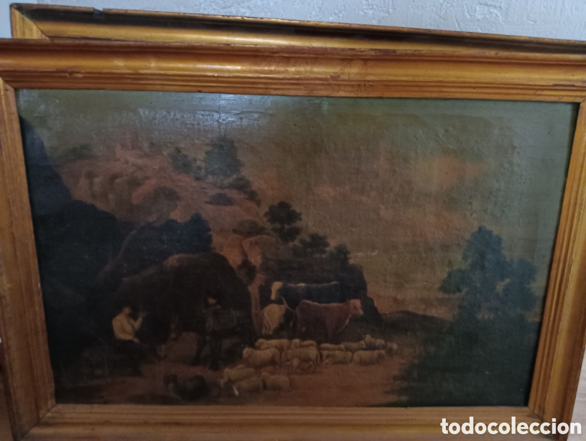 Antig&uuml;edades: Antigua pintura sobre tela.