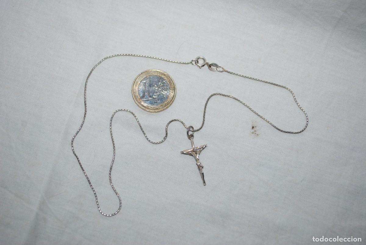 Antig&uuml;edades: CADENA Y CRUCIFIJO DE PLATA . - Foto 1