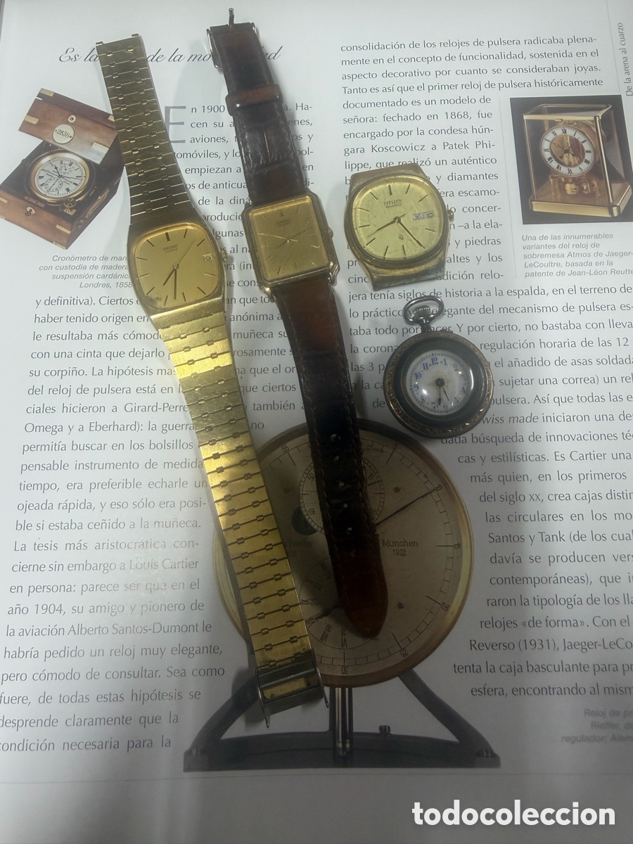 Antig&uuml;edades: Lote 4 Relojes Cuarzo Seiko y Citizen Vintage